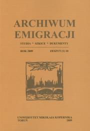 Opakowanie Archiwum Emigracji Zeszyt 10