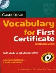 Okładka książki Cambridge Vocabulary for First Certificate with answers z płytą CD