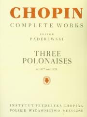 Chopin Complete Works Trzy polonezy 1817-1821. Autor: Chopin Fryderyk. Dadada.pl Okładka książki Chopin Complete Works Trzy polonezy 1817-1821
