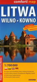 Okładka książki Comfort!map Litwa, Wilno, Kowno 1:700 000
