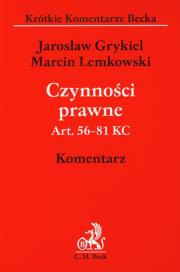 Okładka książki Czynności prawne Art. 56-81 KC