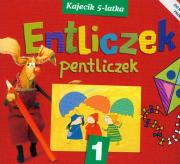 Entliczek Pentliczek 1 Kajecik 5-latka. Autor: Zgondek Elżbieta, Kołodziej Lidia. Dadada.pl Okładka książki Entliczek Pentliczek 1 Kajecik 5-latka