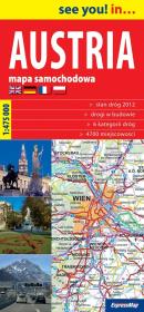 Okładka książki Euromapa Austria Mapa Samochodowa 1:475 000