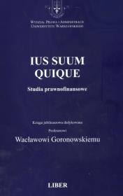 Okładka książki Ius Suum Quique Studia prawnofinansowe