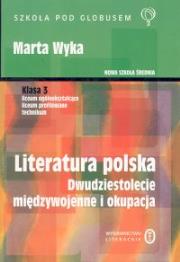 Okładka książki J.polski LO 3 Literat. Polska 20-lecie Wyka WL