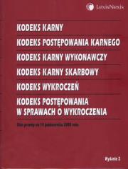 Kodeks Karny Kodeks Postępowania Karnego Kodeks Karny Wykonawczy Kodeks Karny Skarbowy Kodeks Wykroczeń Kodeks Postępowania w Sprawach o Wykroczenia. Wydawca: LexisNexis. Dadada.pl Opakowanie Kodeks Karny Kodeks Postępowania Karnego Kodeks Karny Wykonawczy Kodeks Karny Skarbowy Kodeks Wykroczeń Kodeks Postępowania w Sprawach o Wykroczenia