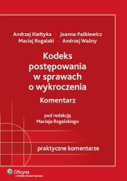 Okładka książki Kodeks postępowania w sprawach o wykroczenia. Komentarz