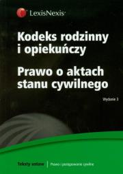 Opakowanie Kodeks rodzinny i opiekuńczy Prawo o aktach stanu cywilnego