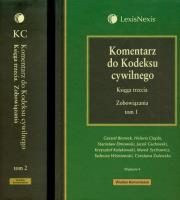 Komentarz do Kodeksu cywilnego Księga trzecia Zobowiązania tom 1-2. Autor: Bieniek Gerard, Ciepła Helena, Dmowski Stanisław. Dadada.pl Okładka książki Komentarz do Kodeksu cywilnego Księga trzecia Zobowiązania tom 1-2