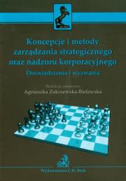 Opakowanie Koncepcje i metody zarządzania strategicznego oraz nadzoru korporacyjnego