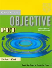 Objective PET Student's Book. Wydawca: Cambridge University Press. Dadada.pl Opakowanie Objective PET Student's Book