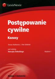 Postępowanie cywilne Kazusy. Autor: Radkiewicz Tomasz, Skibiński Piotr. Dadada.pl Okładka książki Postępowanie cywilne Kazusy