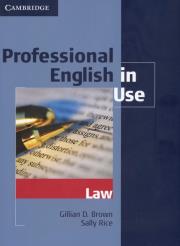 Okładka książki Professional English in Use Law