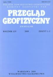 Opakowanie Przegląd Geofizyczny Rocznik LIV 2009 zesz.1-2