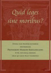 Opakowanie Quid leges sine moribus