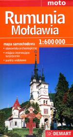 Okładka książki Rumunia, Mołdawia mapa samochodowa