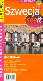 Okładka książki See it Szwecja mapa samochodowa 1 : 875 000