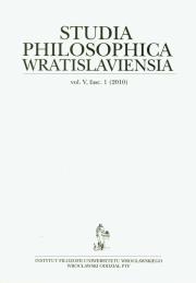 Opakowanie Studia Philosophica Wratislaviensia vol.5 fasc.1