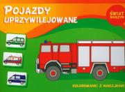 Świat maszyn Pojazdy uprzywilejowane. Autor: Lekan Elżbieta. Dadada.pl Okładka książki Świat maszyn Pojazdy uprzywilejowane