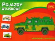 Świat maszyn Pojazdy wojskowe. Autor: Lekan Elżbieta. Dadada.pl Okładka książki Świat maszyn Pojazdy wojskowe