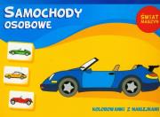 Świat maszyn Samochody osobowe Kolorowanki z naklejkami. Autor: Lekan Elżbieta. Dadada.pl Okładka książki Świat maszyn Samochody osobowe Kolorowanki z naklejkami