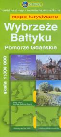 Okładka książki Wybrzeże Bałtyku Pomorze Gdańskie Mapa turystyczna 1: 300 000