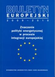 Okładka książki Biuletyn Europejski 2009-2010
