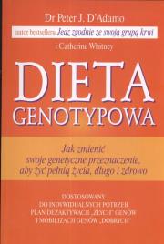 Dieta genotypowa. Autor: Peter J. DAdamo, Catherine Whitney. Dadada.pl Okładka książki Dieta genotypowa