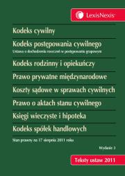 Opakowanie Kodeks cywilny Kodeks postępowania cywilnego. Kodeks rodzinny i opiekuńczy Prawo prywatne międzynarodowe Koszty sądowe w sprawach cywilnych Prawo o aktach stanu cywilnego Księgi wieczyste i hipoteka Kodeks spółek handlowych
