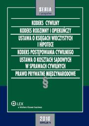 Opakowanie Kodeks cywilny Kodeks rodzinny i opiekuńczy Ustawa o księgach wieczystych i hipotece Kodeks postępowania cywilnego