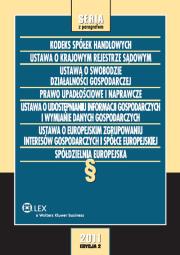 Opakowanie Kodeks spółek handlowych Ustawa o Krajowym Rejestrze Sądowym