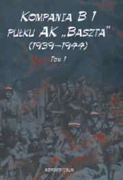 Okładka książki Kompania B1 pułku AK Baszta (1939-1944) t.1