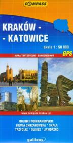Kraków-Katowice mapa turystyczno-samochodowa. Wydawca: Compassion. Dadada.pl Opakowanie Kraków-Katowice mapa turystyczno-samochodowa
