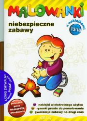 Malowanki 13 Niebezpieczne zabawy + pisak. Autor: praca zbiorowa. Dadada.pl Okładka książki Malowanki 13 Niebezpieczne zabawy + pisak