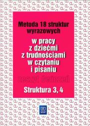Metoda 18 struktur wyrazowych cz.3 i 4  WSIP. Autor: Kujawa Ewa, Kurzyna Maria. Dadada.pl Okładka książki Metoda 18 struktur wyrazowych cz.3 i 4  WSIP
