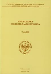 Opakowanie Miscellanea Historico Archivistica tom XII