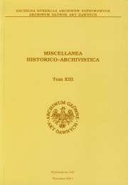 Opakowanie Miscellanea Historico Archivistica tom XIII
