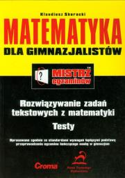 Mistrz egzaminów Matematyka gimnazjum. Autor: Skoracki Klaudiusz. Dadada.pl Okładka książki Mistrz egzaminów Matematyka gimnazjum