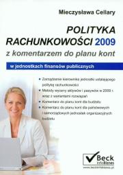 Okładka książki Polityka rachunkowości 2009 z komentarzem do planu kont w jednostkach publicznych