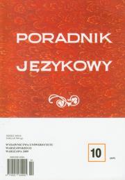 Opakowanie Poradnik językowy 10/2009