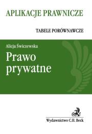 Prawo prywatne. Tabele porównawcze. Aplikacje. Autor: Świczewska Alicja. Dadada.pl Okładka książki Prawo prywatne. Tabele porównawcze. Aplikacje
