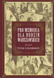 Okładka książki Pro memoria dla rodzin warszawskich