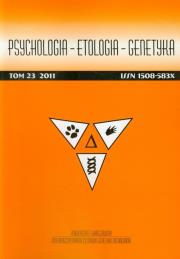 Opakowanie Psychologia etologia genetyka tom 13/2006