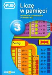 PUS Liczę w pamięci 3. Autor: Cudnik Dorota. Dadada.pl Okładka książki PUS Liczę w pamięci 3