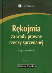 Okładka książki Rękojmia za wady prawne rzeczy sprzedanej