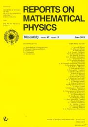 Opakowanie Reports on Mathematical Physics 67/3