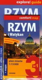 Rzym i Watykan Zestaw przewodnikowy z planem miasta. Autor: Kowalska Kamila, Romanowska Katarzyna. Dadada.pl Okładka książki Rzym i Watykan Zestaw przewodnikowy z planem miasta