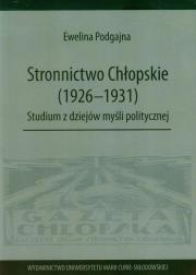 Okładka książki Stronnictwo Chłopskie 1926-1931