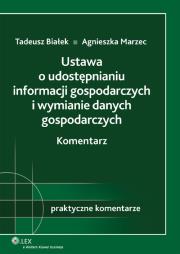 Okładka książki Ustawa o udostępnianiu informacji gospodarczych i wymianie danych gospodarczych Komentarz