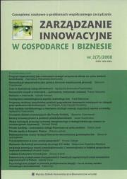Opakowanie Zarządzanie innowacyjne w gospodarce i biznesie nr2/2008